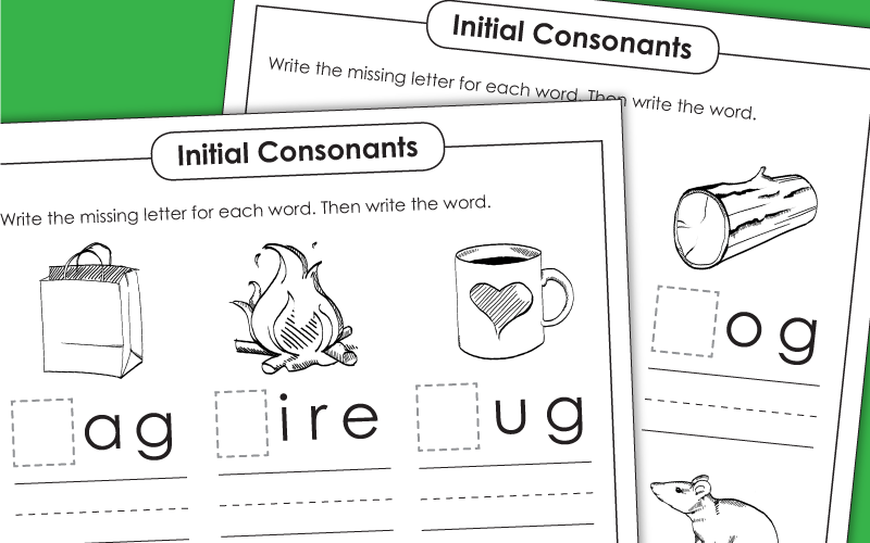 Initial Consonant Worksheets