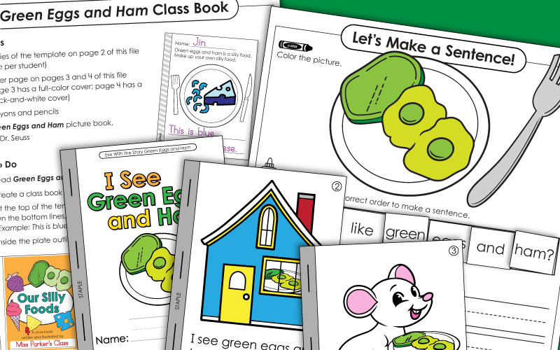 Worksheets for Green Eggs and Ham