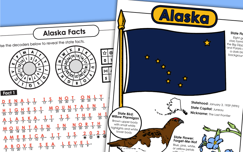 Alaska State Worksheets