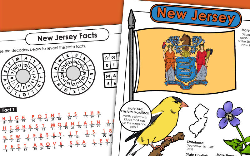 State of New Jersey Worksheets