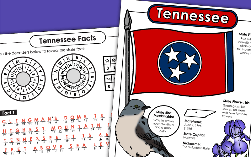 State of Tennessee Worksheets