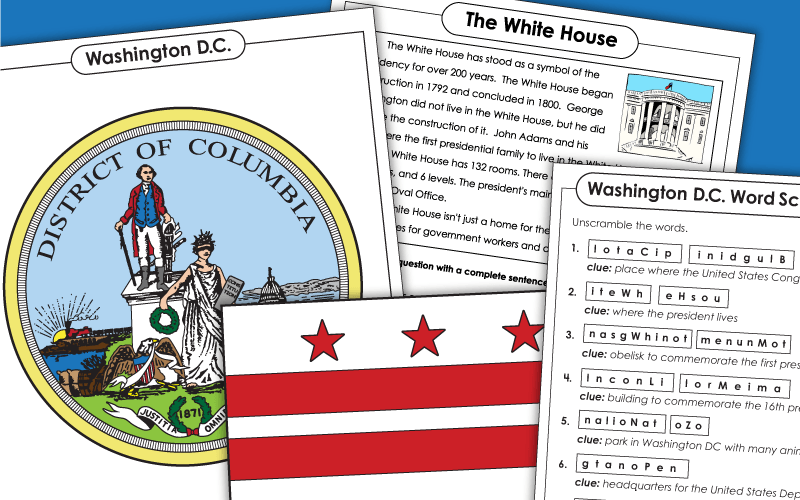 Washington DC Worksheets