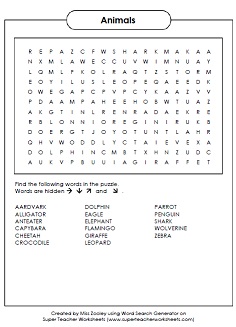 A word search generator