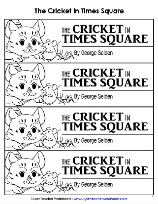 The Cricket in Times Square Book Printable Bookmarks