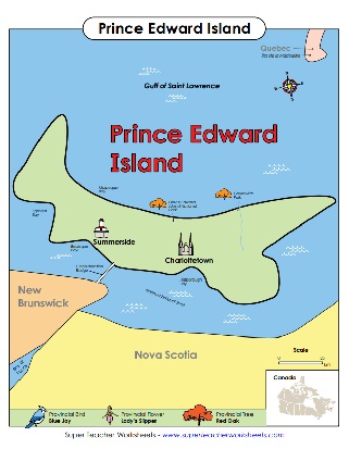 Prince Edward Island Printable Map