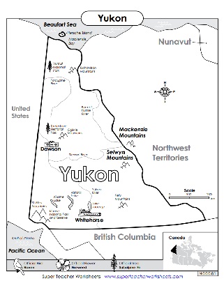 Yukon Printable Map