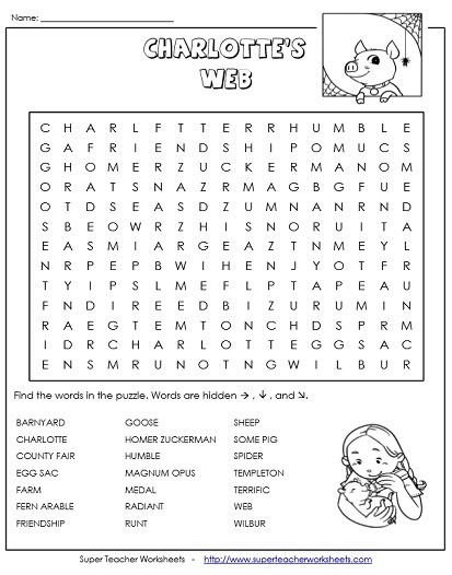 Charlotte's Web Word Search