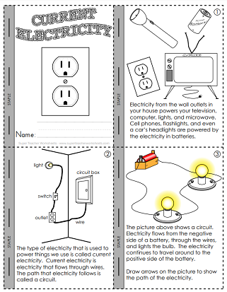 Printable Electricity Worksheets - Mini-Book