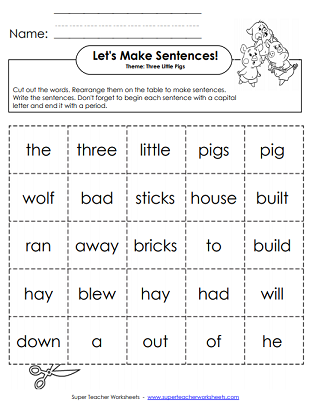 Sentence Cards - Fairy Tales (Printable)