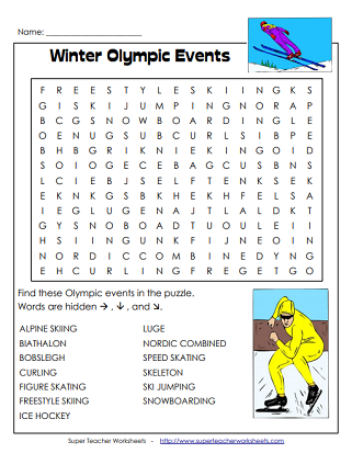Olympics Worksheets (Printable)
