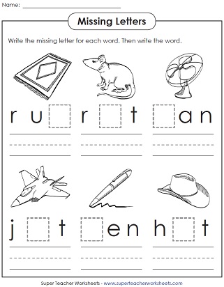 short Words Worksheets: CVC i  cvc Phonics worksheet