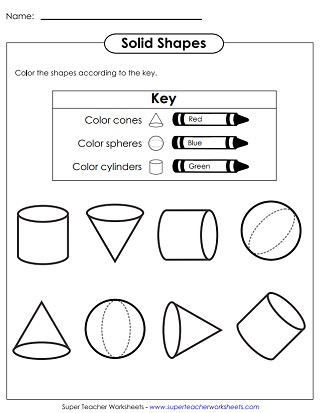 Coloring Basic Solid Shapes