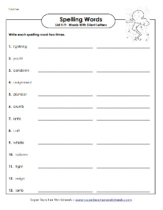 Spelling Worksheets and Activities - 5th Grade