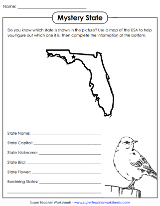 Florida Worksheets - State Facts
