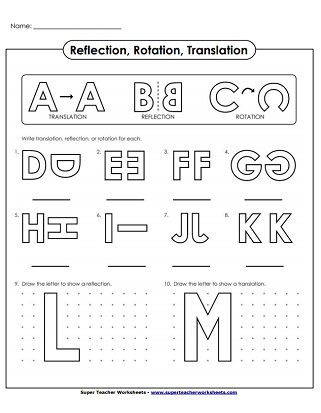 Translate, Reflection, Rotation - Alphabet