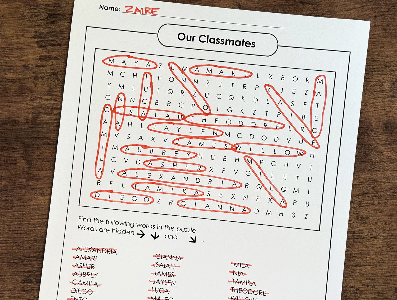 Word Search Generator