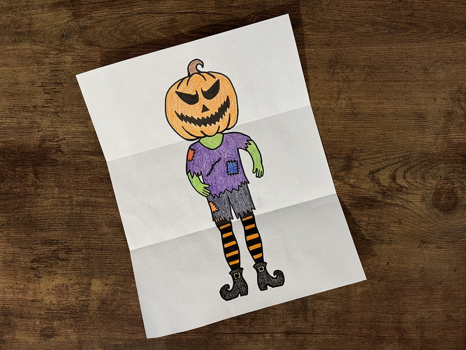 Creative Creatures Halloween Classroom Fun: Step 4 Draw Legs and Color