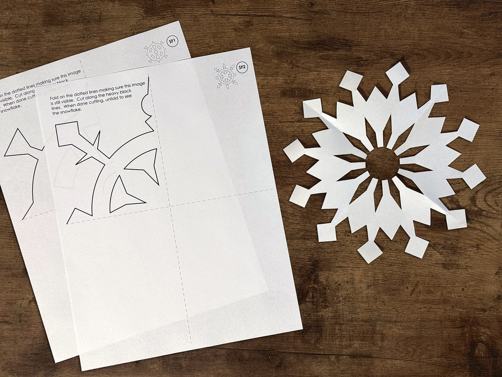 Winter Paper Snowflake Project