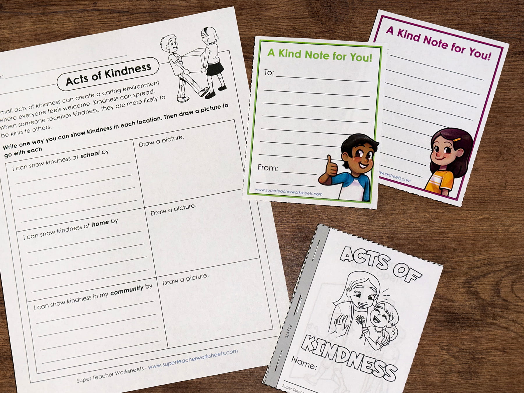 Acts of Kindness Printable SEL Worksheet