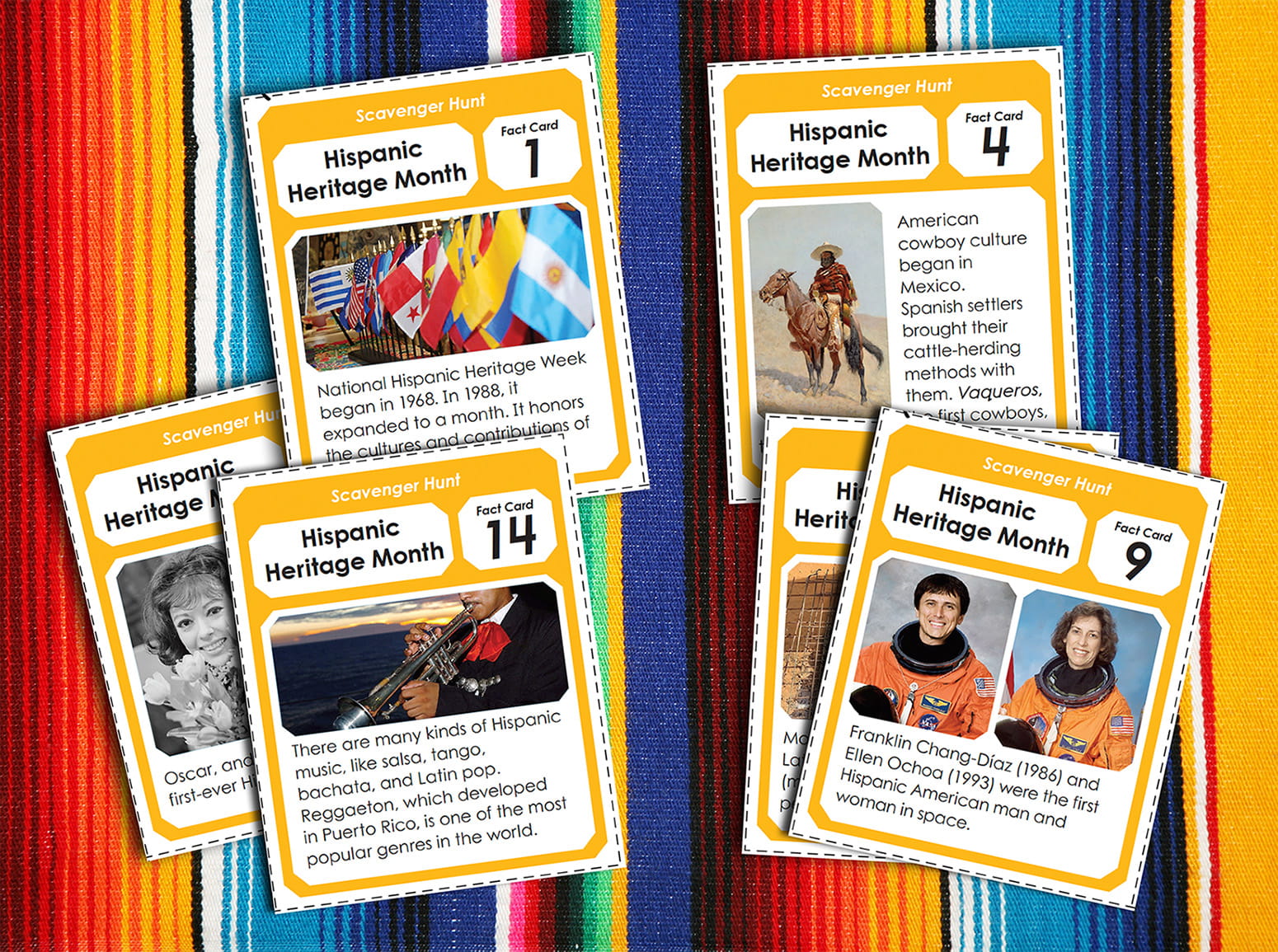Hispanic Heritage Month Scavenger Hunt Game