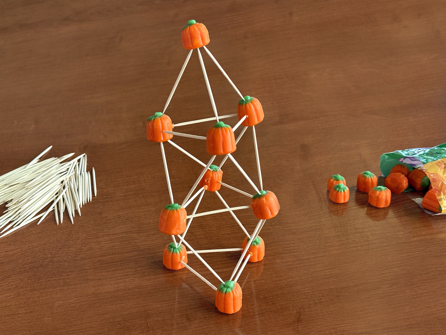 STEM Pumpkin Tower Building Tower Measurement