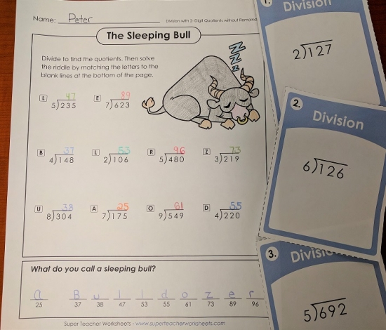 Long Division Math Riddle