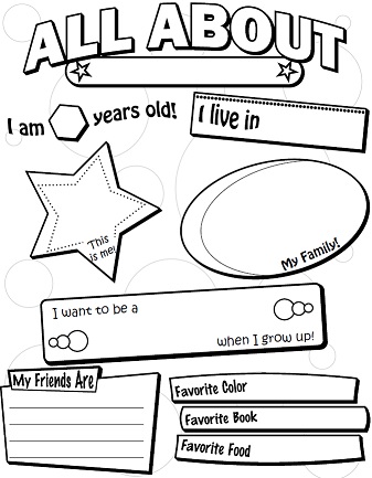 all about me poster printable