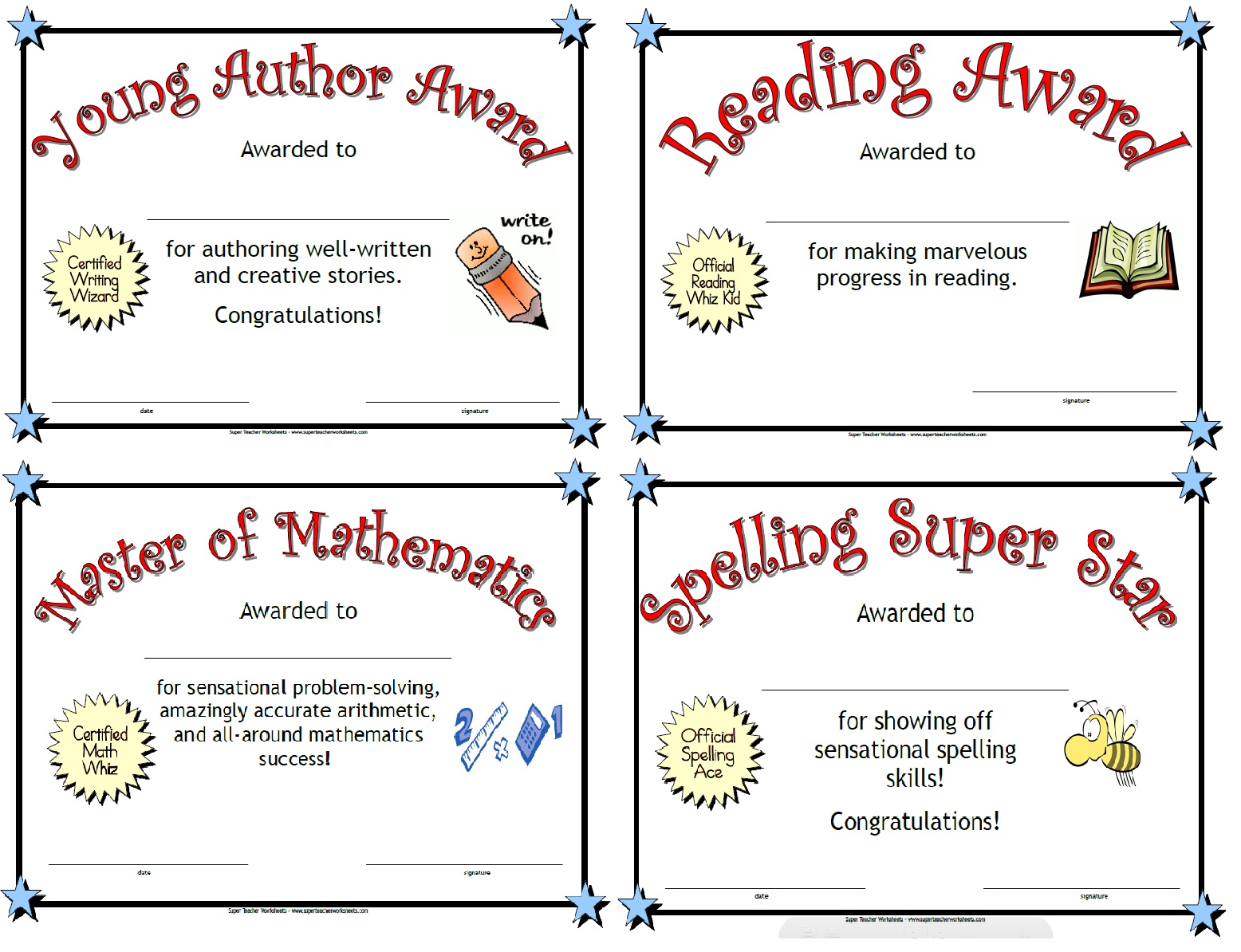 Printable Awards Regarding Math Certificate Template