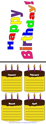 Printable Birthday Chart