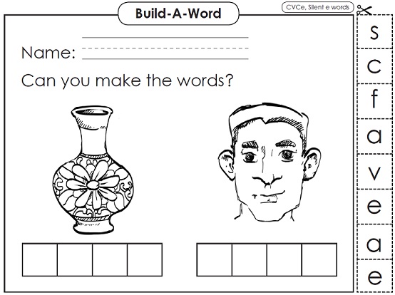 Silent E Words Activity