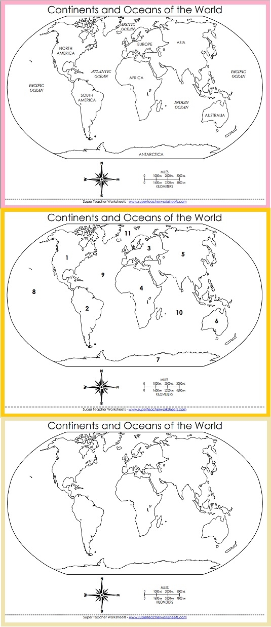 Printable World Maps