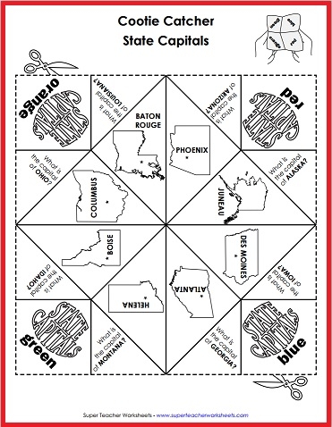 Social Studies Cootie Catcher