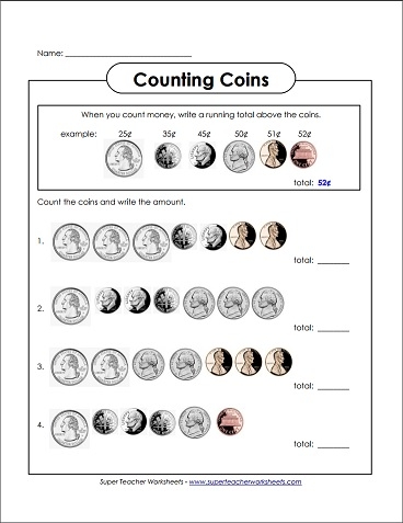 Coin Value Chart Elementary