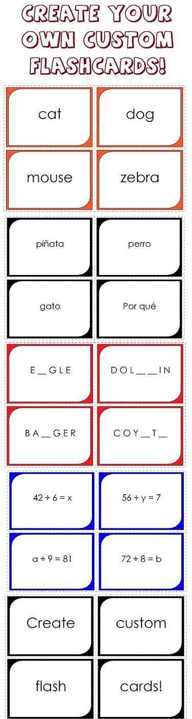 Make Your Own Printable Flashcards