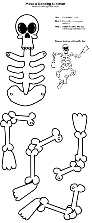 A Dancing Skeleton Cut-Out
