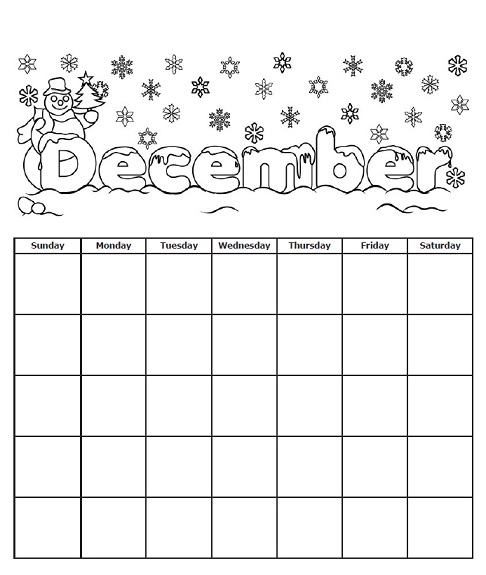 A Calendar for December