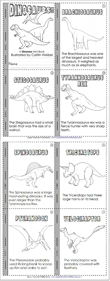 dinosaur worksheets