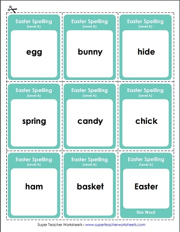 Easter Spelling Flashcards