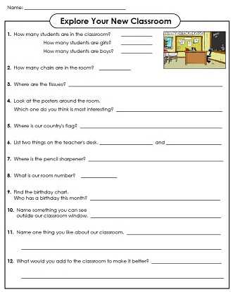 Printable Back to School Activity