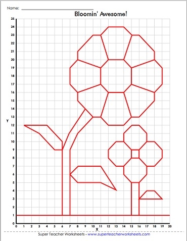 graph art spring flowers