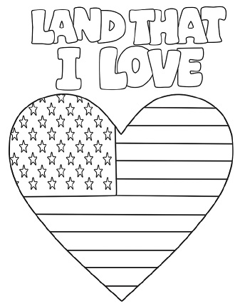 A Patriotic Coloring Page