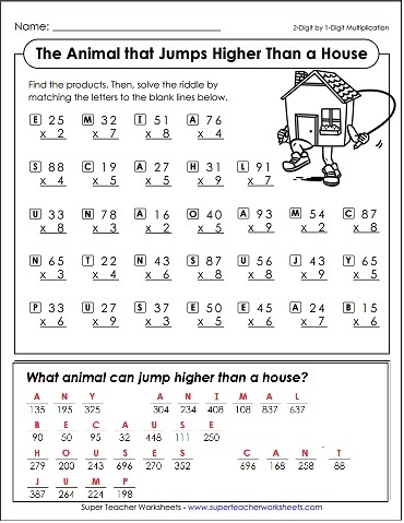 Multiplication Math Riddle