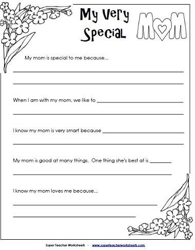 Mother's Day Worksheet