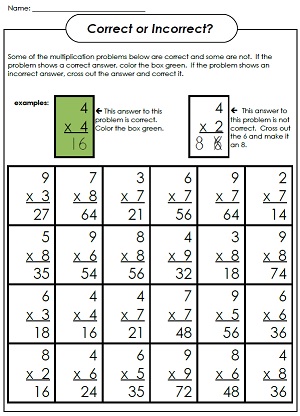 A Multiplication Worksheet