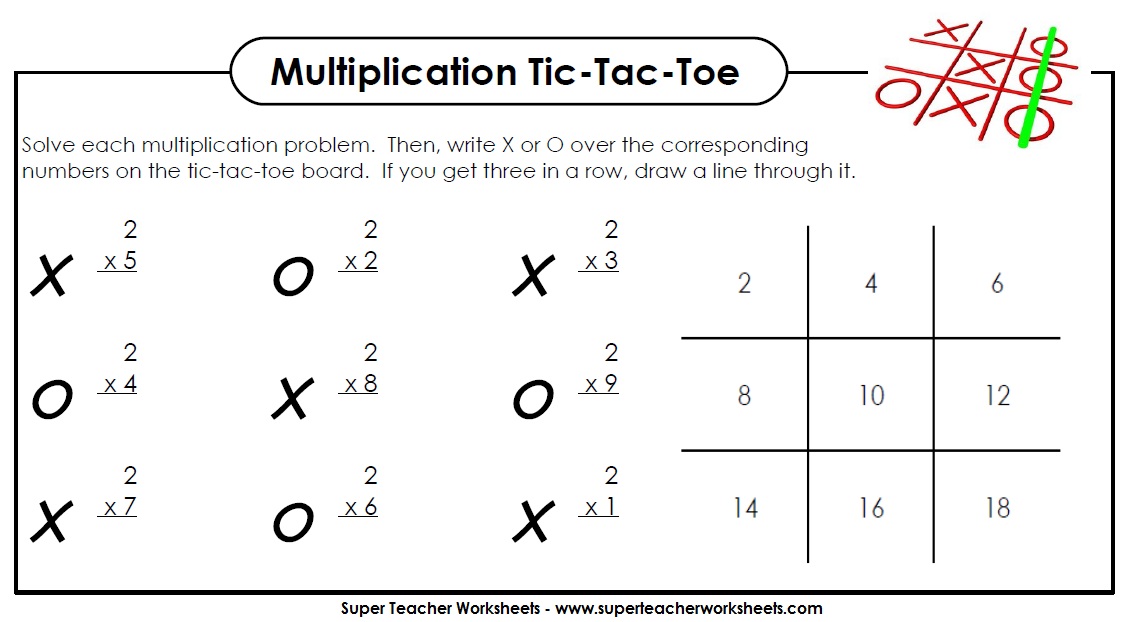 Multiplication Game - Tic-Tac-Toe