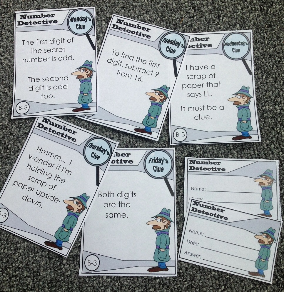 Number Detective Cards