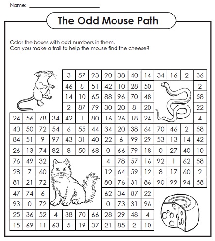 An Odd Number Worksheet