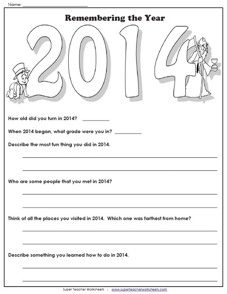 A New Year's Worksheet