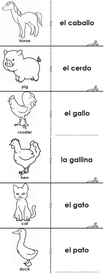Spanish Flashcards: Farm Animals