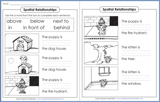 Spatial Relationships Activity